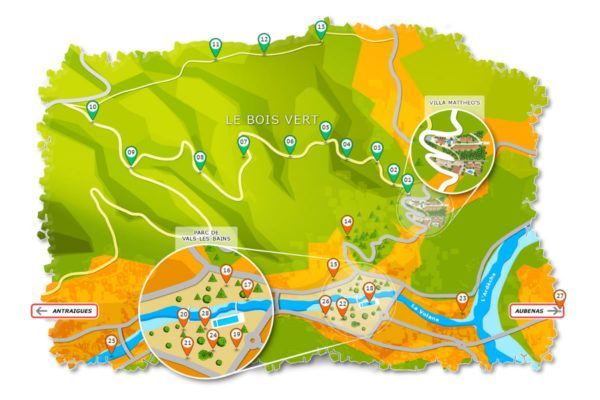 Nature activities and family activities map